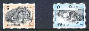 1982 Gibraltar Post Office Set SG491/492 Unmounted Mint