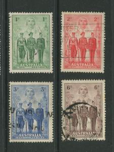STAMP STATION PERTH: Australia  #184-187 Used 1940  Set of 4 Stamps