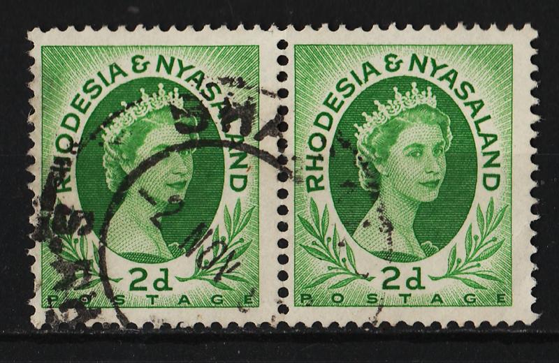 Rhodesia and Niasaland 1954/1956 Queen Elizabeth II 2p (1/16) USED