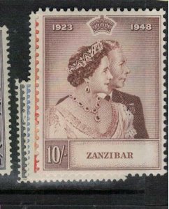 Zanzibar SG 331-4 Silver Wedding MOG (4ene) 