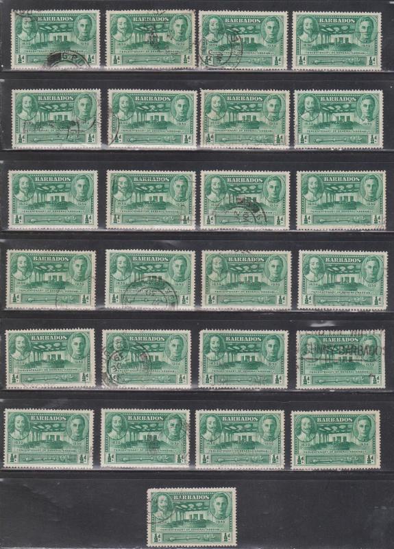 BARBADOS Scott # 202 Wholesale Used Lot Of 25 - CV $50.00