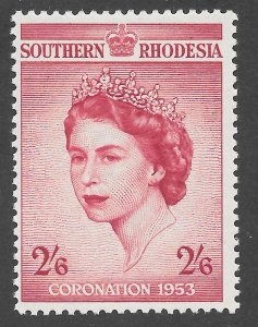 Southern Rhodesia Scott 80 MNHOG - 1953 Coronation Issue - SCV $7.25