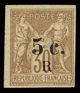 REUNION Sc 7 F-VF/Mint NGAI - 1885 5c ovpt on French Colonies #26- Clean & Fresh