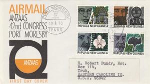 Papua New Guinea #311-4 - ANZAAS Congress - 1970 FDC