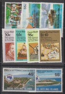 Cocos Islands SC 111-113, 115-120 Mint Never Hinged