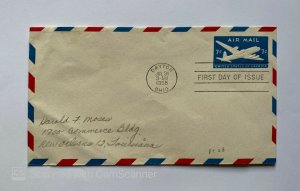 US , FDC, AIRMAIL 	AIRMAIL 7C 	1958	DAYTON OHIO 			7	CENTS 