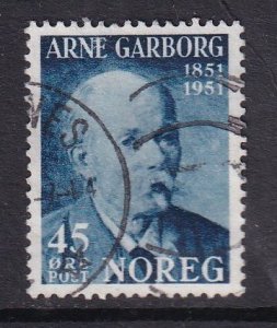 Norway #319  used  1951  Garborg  45o