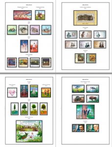 COLOR PRINTED MOLDOVA 2011-2020 STAMP ALBUM PAGES (52 illustrated pages)