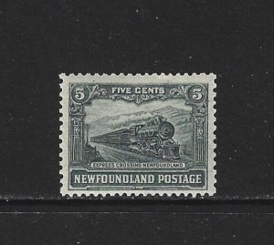 NEWFOUNDLAND - #167 - 5c EXPRESS TRAIN MINT STAMP MH