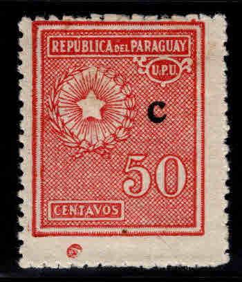 Paraguay Scott L12 Interior mail Campana  C rural mail overprint