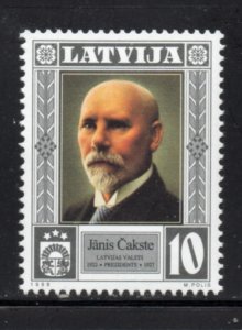 Latvia Sc 476 1998 President Cakste stamp mint NH