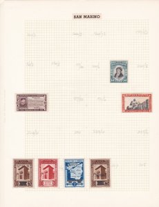 san marino stamps page ref 17052 