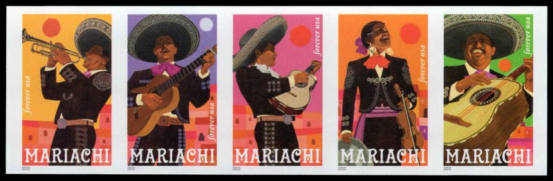 USA 5707c,5703a-5707a Mint (NH) Mariachi Sof5 IMPERF Forever Stamps (Read Below)