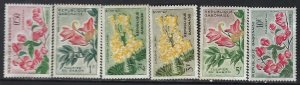 Gabon 154-59 MNG FLOWERS W461