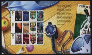 Great Britain 2535a,6b Booklet Panes MNH James Bond Book Covers