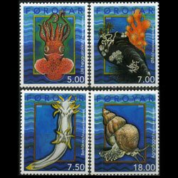 FAROE IS. 2001 - Scott# 409-12 Marine Life Set of 4 NH