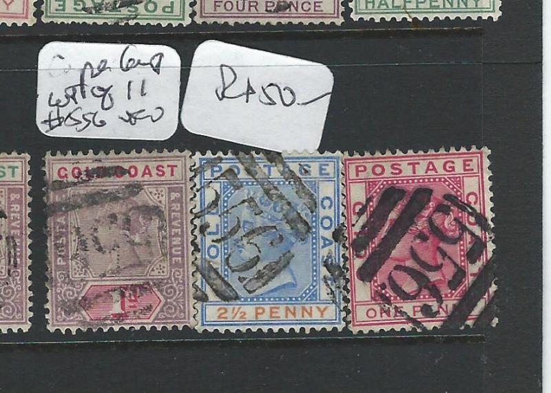 GOLD COAST  (P2507B) QV LOT OF 11  WITH 556 CAPE COAST CANCELS VFU