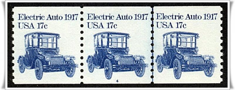 SC#1906 17¢ Electric Auto Strip of Three: #4 (1981) MNH