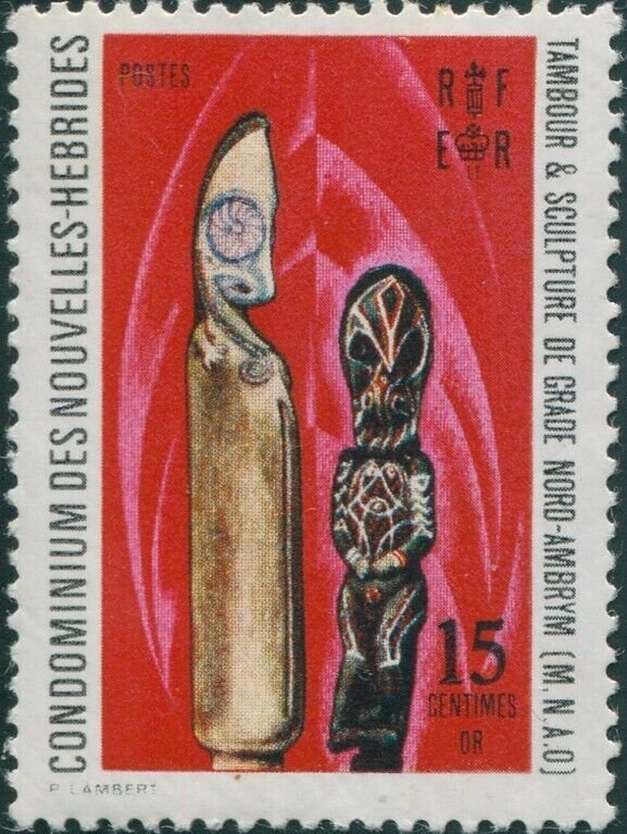 New Hebrides French 1972 SGF175 15c Carvings MNH