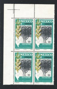 1972 MEXICO, YT 782 MNH** QUARTINA VARIETY'