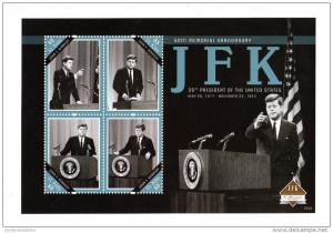 St Kitts 2013 JFK 50th Memorial 4 Value Minisheet Mint MNH X1608