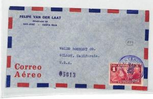 BU253 1941 Costa Rica San Jose Cover PTS