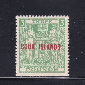 Cook Islands Scott # 107 VF-XF OG lightly hinged nice color scv $500 ! see pic !