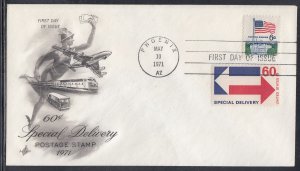 United States Scott E23 Art Craft FDC - 1971 Special Delivery Issue