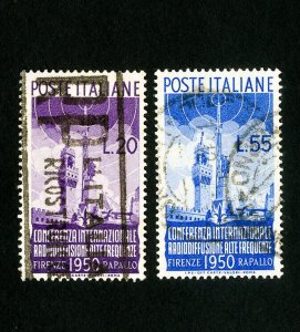 Italy Stamps # 538-9 VF Used Scott Value $96.00