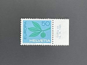 Helvetia 1965 Europa CEPT 50 Rp mit Randstück postfrisch**