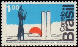 Brazil #1266, Complete Set, 1972, Never Hinged