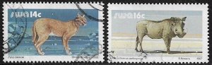 South West Africa #556-7 Used Set - Wild Animals