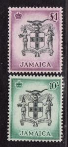 $Jamaica Sc#173-74 M/LH, short set, Cv. $65