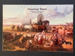 1988 Conestoga Wagon Stamp First Day Ceremony Program Sc# 2252