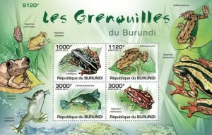 BURUNDI 2011 - Frogs S/S. Official issues.