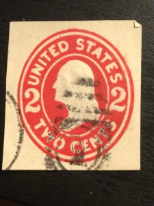 US SC# U411 Washington Cut Square Used