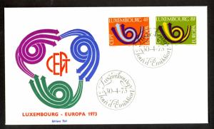 LUXEMBOURG 1973 EUROPA Set Sc 523-524 FDC