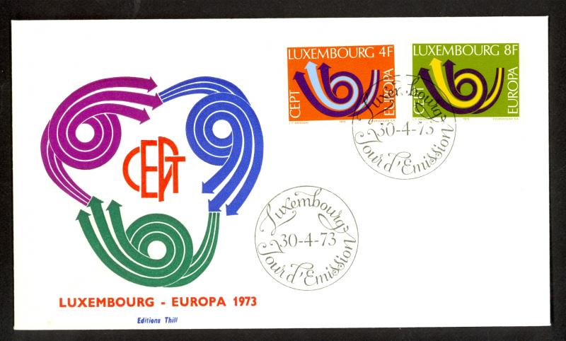 LUXEMBOURG 1973 EUROPA Set Sc 523-524 FDC