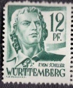 Germany -French Occupation Wurttemberg 1947 -  8n4 MNH