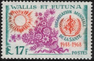 WALLIS & FUTUNA 1968 17fr WHO Anniversary; Scott 169; MNH