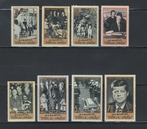 Umm Al Qiwain 1965 President John F Kennedy Scott # 26 - 33 MH