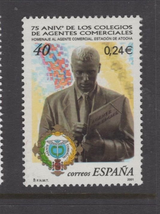 Spain #3077  (2001 Commercial Agents College issue) VFMNH CV $0.60