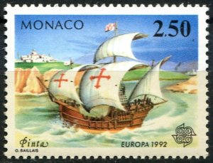 Monaco Sc#1814 MNH, 2.50f multi, Europa (C.E.P.T.) 1992 - Discovery of Americ...