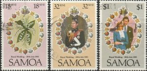 Samoa, #558-560 Used  From 1981