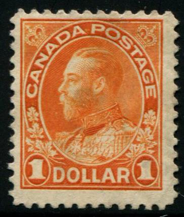 122 Canada $1 KG V 'Admiral' issue, used cv $7.00