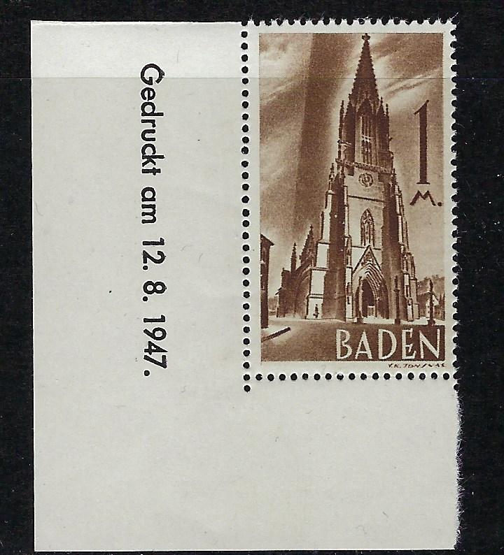 Germany - under French occupation Scott # 5N13, mint nh, var print day