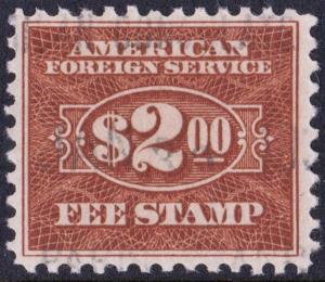 RK35 $2.00 Consular Service Fee Stamp (1925) Used