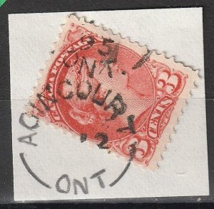 Canada SC# 41 with Agincourt ONT S/R Cancel Used VF Clean Back  (~1467)