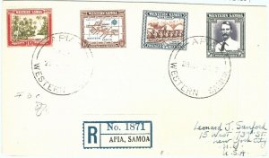 72416 - WESTERN SAMOA - POSTAL HISTORY - REGISTERED  CARD  to USA 1939