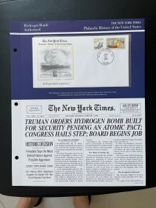 NY times Philatelic history of US panel: Hydrogen bomb authorized